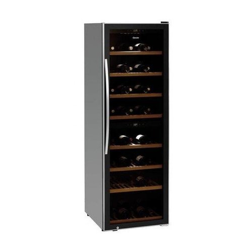  Bartscher Weinkühlschrank Schwarz | Lautloses Modell | 2 Temperaturzonen | 600x750x1860 (h) mm 