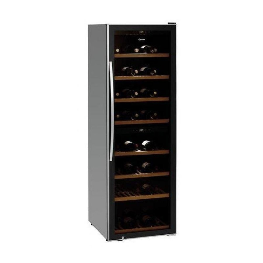 Weinkühlschrank Schwarz | Lautloses Modell | 2 Temperaturzonen | 600x750x1860 (h) mm