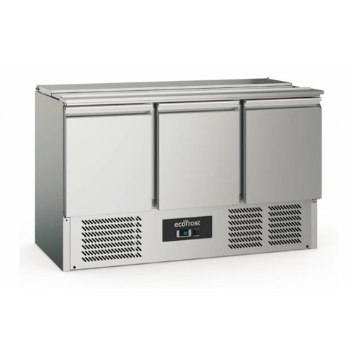  Ecofrost Saladette | Edelstahl | 368L | 3 Türen 