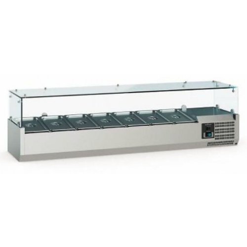  Ecofrost Kühlaufsatz mit Glasaufsatz | 6 Modelle | 1/3 GN | 120-200x395x43,5cm 