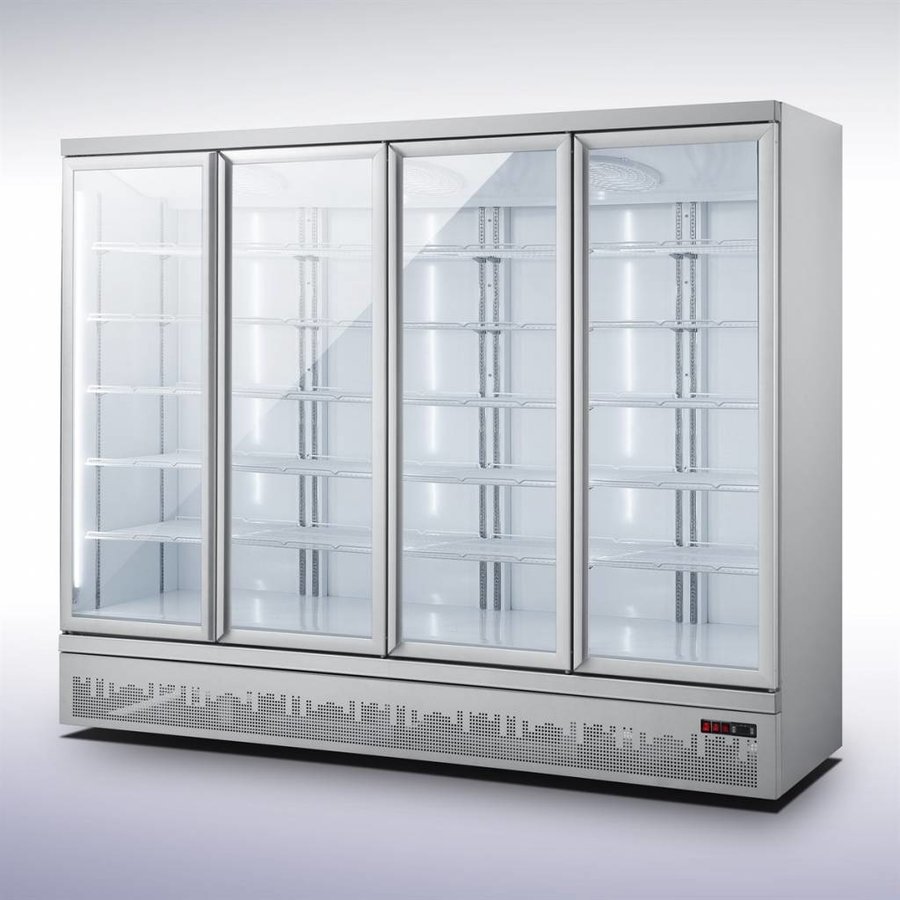 Wandkühlschrank | 4 Glastüren | 2025L