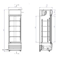 Kühlschrank | Glastür | 360L
