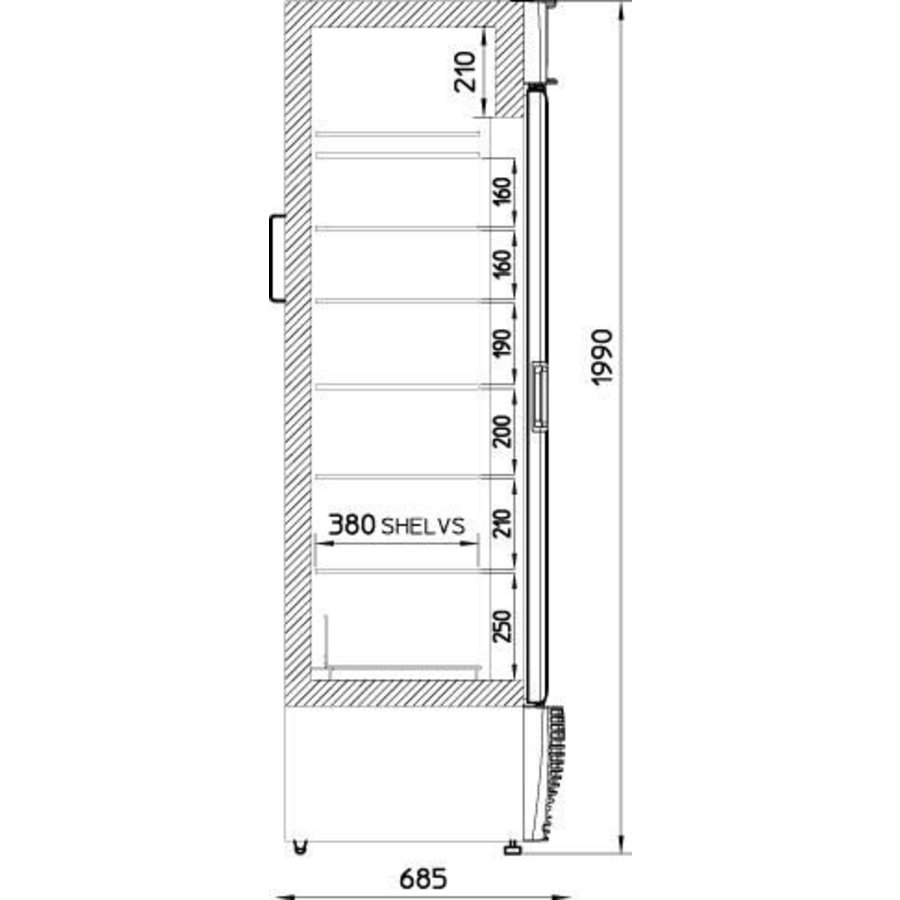 Gefrierschrank statisch | Glastür | R290