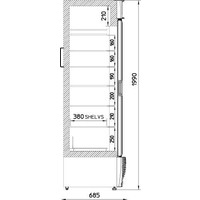 Gefrierschrank statisch | Glastür | R290 (linksdrehend)