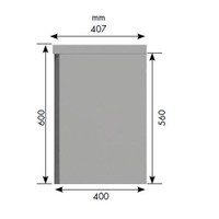 Wandschrank Edelstahl Schiebetüren | 200(B)x47(T)x66(H) cm