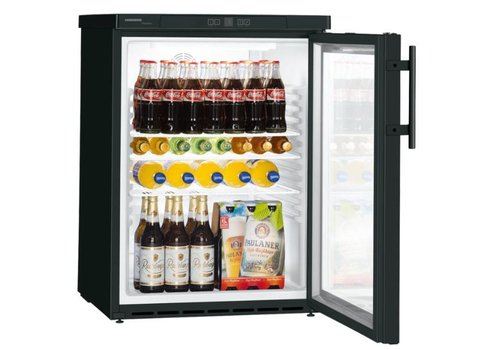  Liebherr FKUv 1613 | Flaschenkühlschrank | Schwarz | Glastür | 141 Liter 