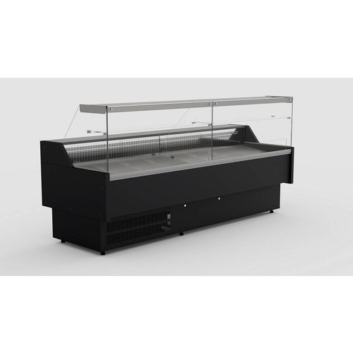  Combisteel Kühltheke Schwarz | Oscar 2.0 | 200x82,5x (h) 123 cm 