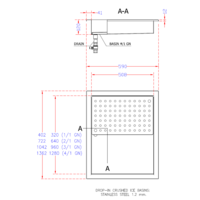 Crushed Ice Bak | 2/1 GN Installation | Edelstahl AISI 304