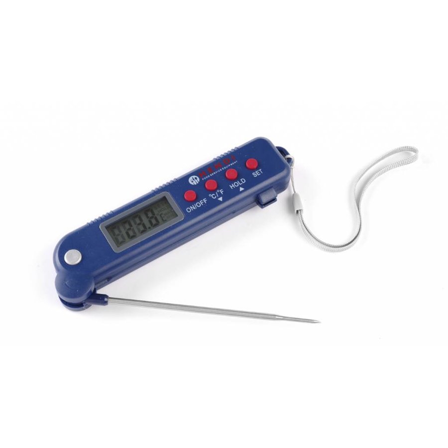Thermometer mit zusammenklappbarer Sonde