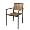 Bolero Stühle aus Stahl und Akazienholz mit Armlehnen 4 Stück