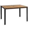 Bolero Rechteckiger Tisch aus Stahl und Akazienholz 120 x 80 cm