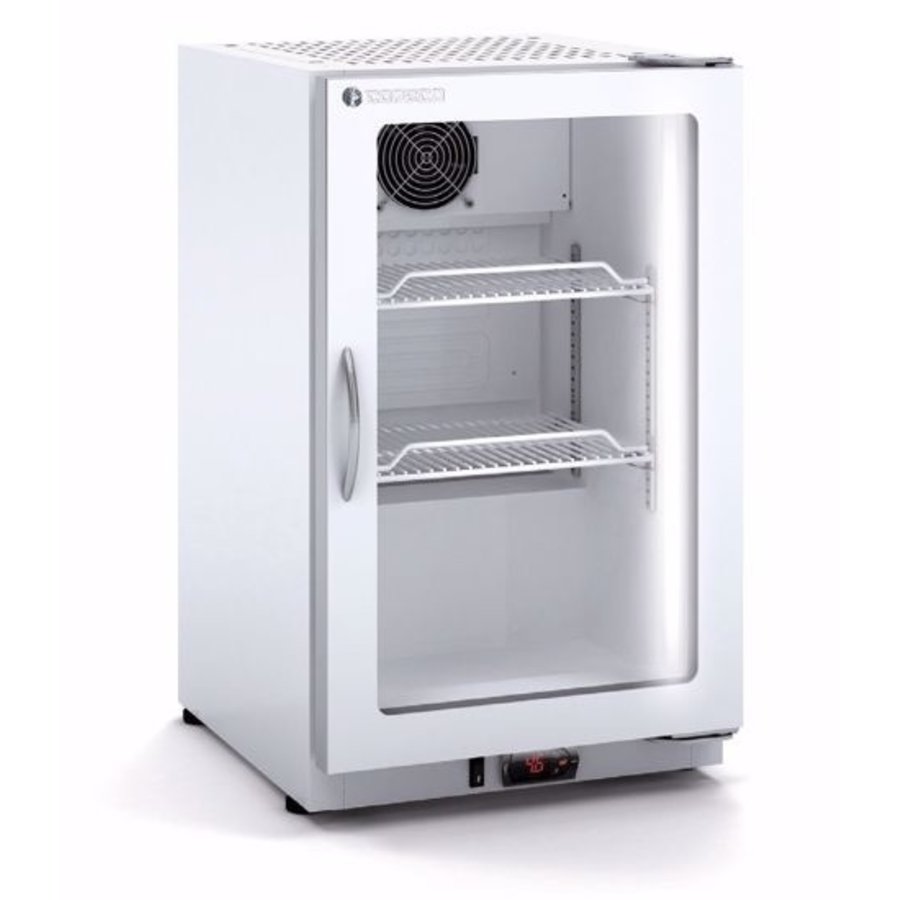 Kleiner Kühlschrank mit Glastür | Weiß