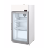 Coreco Kühlschrank mit Glastür | Weiß/Stahl