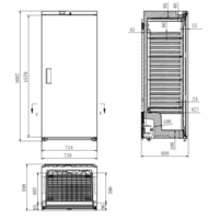 Zwangsgefrierschrank für Bäckereien | 265 Liter