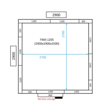Kühlraum 290X290X250 cm