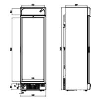 Glastür Gefrierschrank | 1 Tür