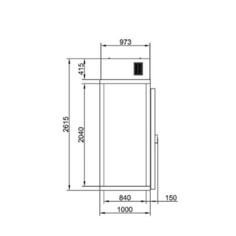 Mini-Kühlraum mit Gerät | 230 V