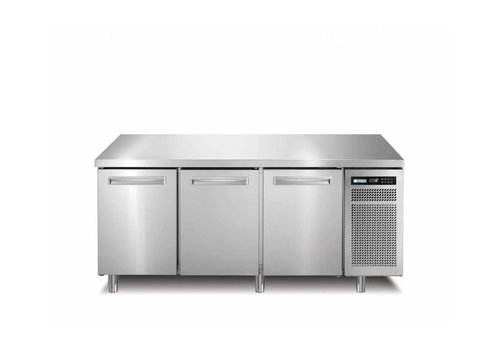  Afinox Edelstahl Gefrierschrank Werkbank 3 Türen | R290 | FEDER 703 I / A BT | 178 x 70 x (H) 90 cm 