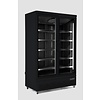 Combisteel Kühlschrank 2 Glastüren | Edelstahl | 1000 L | Innen + Außen schwarz
