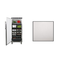 Vorratskühlschrank Edelstahl | 583 Liter | Passend für 1/1GN | 75x75x (H) 187/193 cm | Links oder rechts angeschlagene Tür