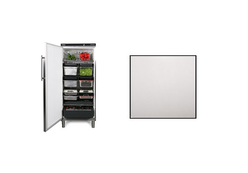  Rieber Vorratskühlschrank Edelstahl | 583 Liter | Passend für 1/1GN | 75x75x (H) 187/193 cm | Links oder rechts angeschlagene Tür 