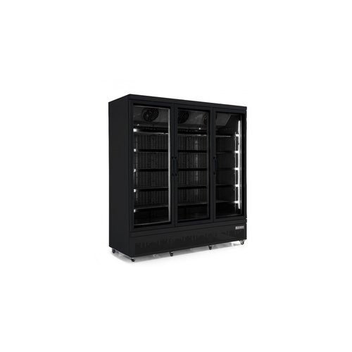  Combisteel Kühlschrank 3 Glastüren | 188x71x199,7(h)cm | Schwarz 