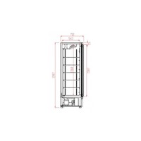 Kühlschrank 3 Glastüren | 188x71x199,7(h)cm | Schwarz