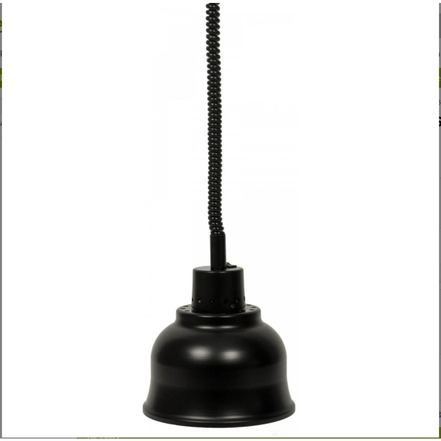 Warmhalten Lampe | Leichtmetall schwarz | (Ø 125 mm) Curtis-Modell