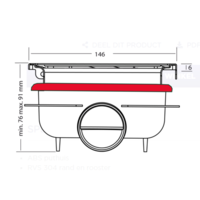 Bodenablauf Edelstahl ABS Horizontal Anschluss | 15(B)x15(T)x8(H) cm