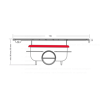 Bodenablauf Edelstahl ABS Horizontal Anschluss | 20(B)x20(T)x8(H) cm
