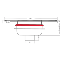 Bodemablauf Edelstahl ABS Vertikal Anschluss | 20(B)x20(T)x