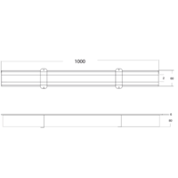 Kupplungsstangen Schlitzrinne | Rostfreier Stahl 85 l / min | 230 x 230 mm