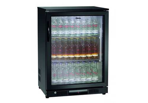  Bartscher Barkühlschrank | Schwarz | Glastür | 124L 