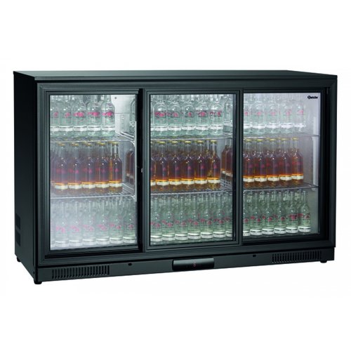  Bartscher Bar Kühlschrank | 3 Glastür | 270L | 1340 x 530 x 845 mm 