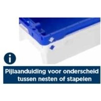 Blaue stapelbare Fischkiste 60 Liter