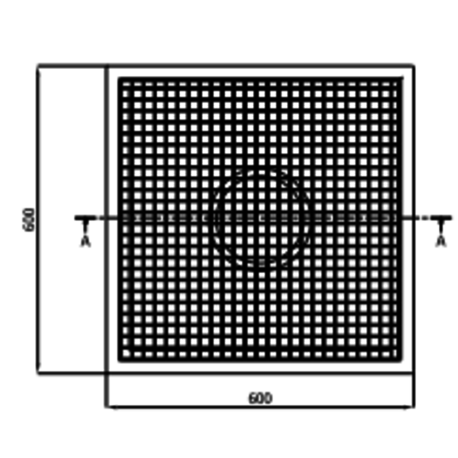 Bodenablauf Edelstahl Horizontal Anschluss |60(B)x60(T)x45(H) cm