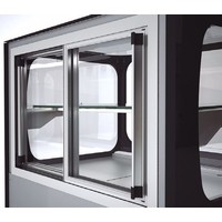 Kühlvitrine aus Edelstahl mit Glastür | 1,650 x 730 x 1,379 mm