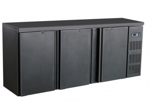  Combisteel Black Bar Cooler mit 3 Türen | 537 Liter | 200x51x (h) 86 cm 