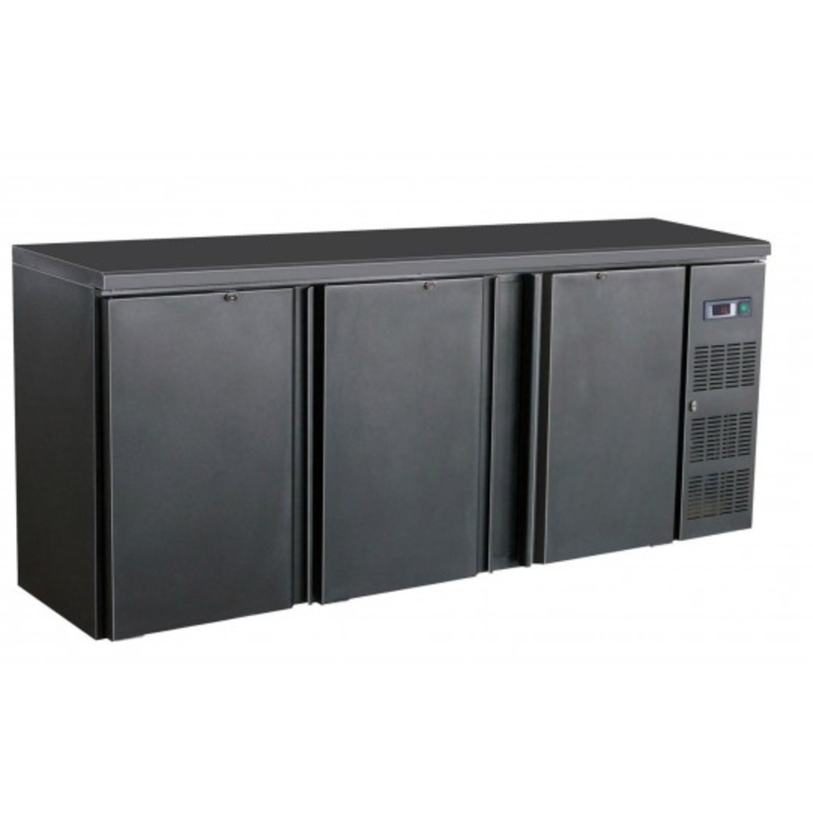 Black Bar Cooler mit 3 Türen | 537 Liter | 200x51x (h) 86 cm