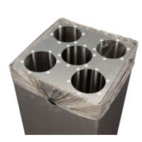 Edelstahl | Tasse Abfallbehälter | 55 Liter