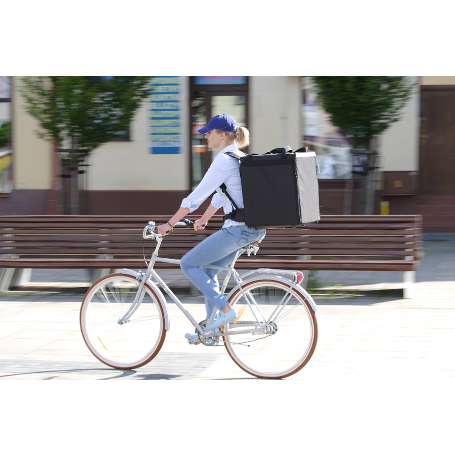 Pizza & Food Delivery Rucksack isoliert | 10 Pizzen