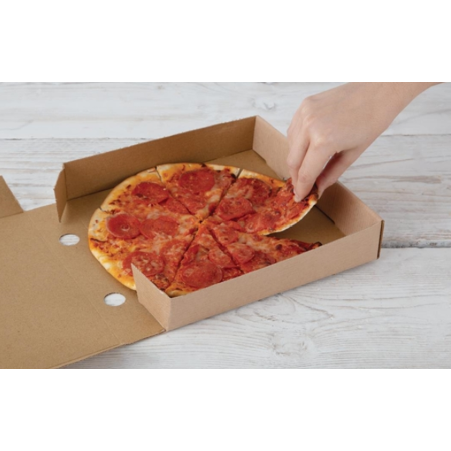 biologisch abbaubare Pizzaschachteln aus Pappe 23cm | 100 Stück