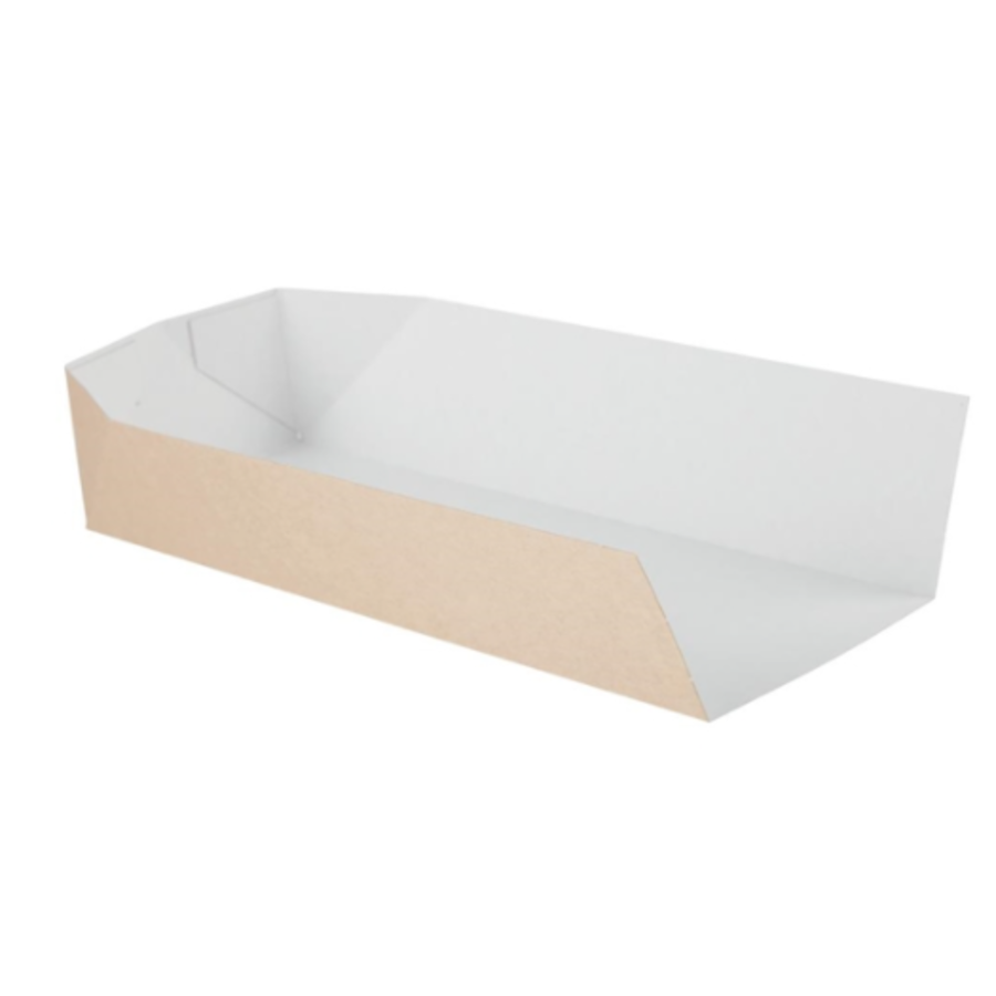 Abbaubare Baguettebox | 500 Stück | 25cm | Kraftpapier