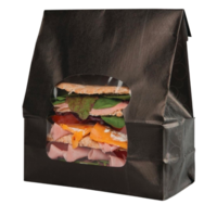 recycelbare schwarze Sandwichboxen mit Fenster (250 Stück)