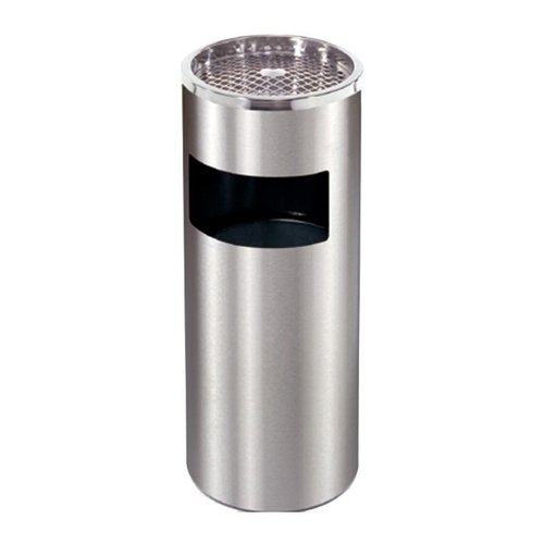  Combisteel Abfallbehälter mit Aschenbecher | 12L | Rostfreier Stahl 