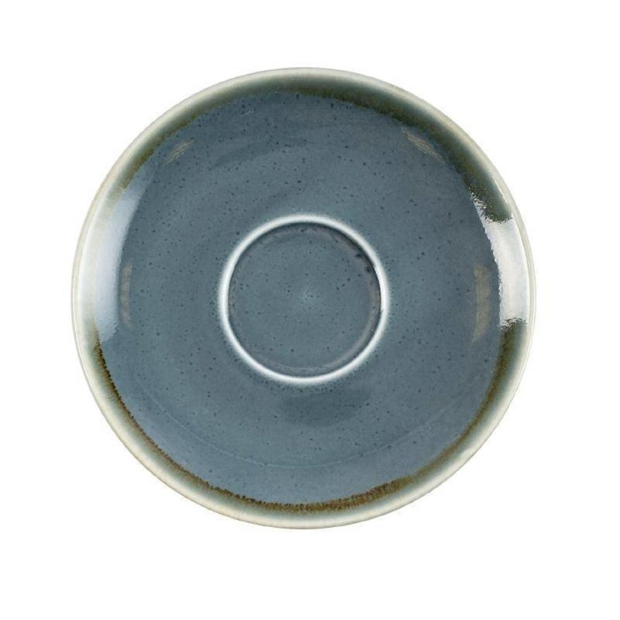 Blaue Porzellan-Cappuccino-Gerichte 16 cm (9 Stück) - Auslass