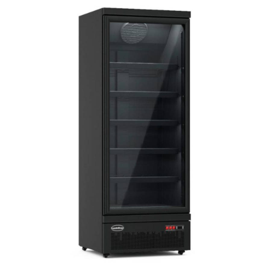 Kühlschrank 1 Glastüren schwarz