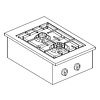 Combisteel Doppelte eingebaute Kocheinheit | Zweimal 3,5 kW