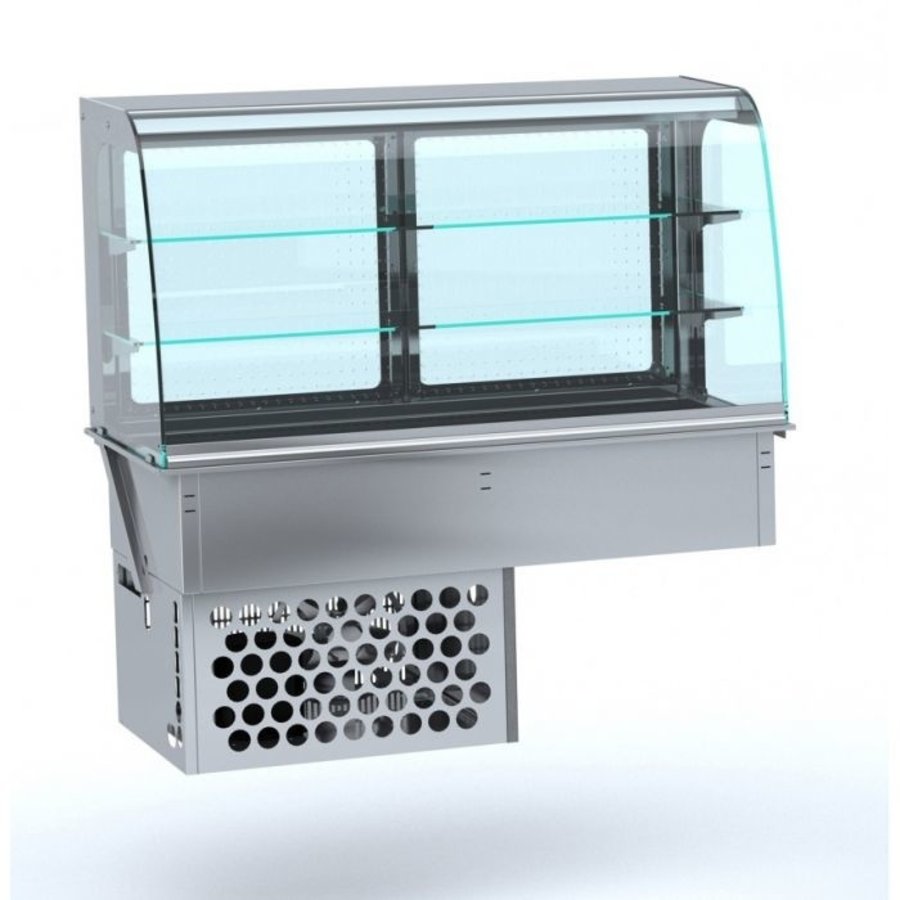 Gebogene Kühlvitrine | LED | 0/+4 - +5/+10 °C