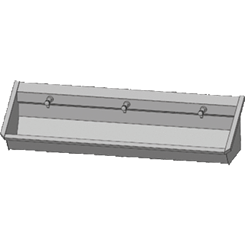  NeumannKoch SS 304 Waschtrog mit 3 Wasserhähnen | 180x43x49 cm 